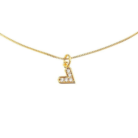 Colar Coração Zircônias