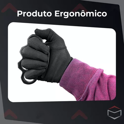 Soco Inglês Militar Cromado dedo de tigre Defesa Pessoal Tático Em Aço Resistente Lindo presente