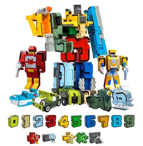Super Transformers - Números, veículos e o Super Robô
