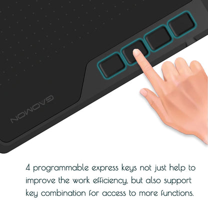 Mesa digitalizadora Gaomon S620 black | Frete Grátis