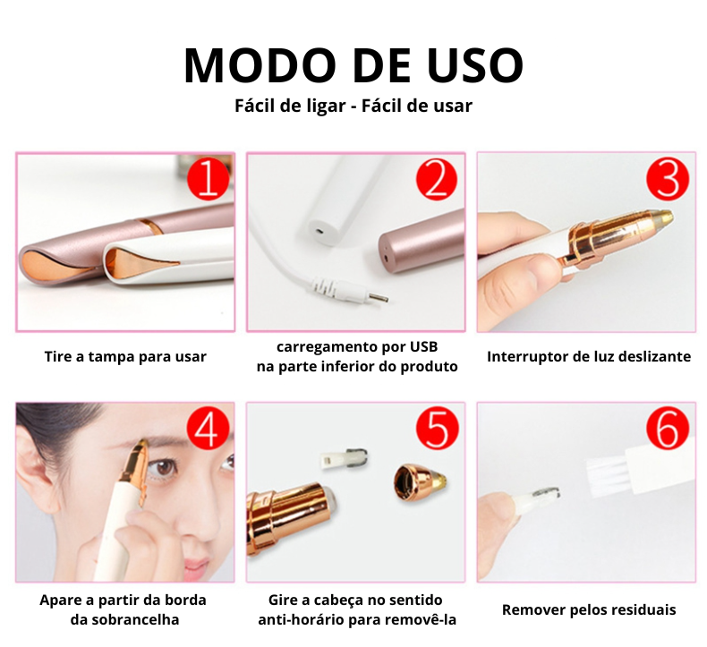 Excelente Caneta Depiladora Elétrica Skin Care™ Lançamento 2024 - Entrega 5 dias úteis