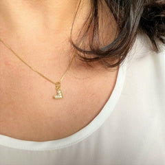 Colar Coração Zircônias