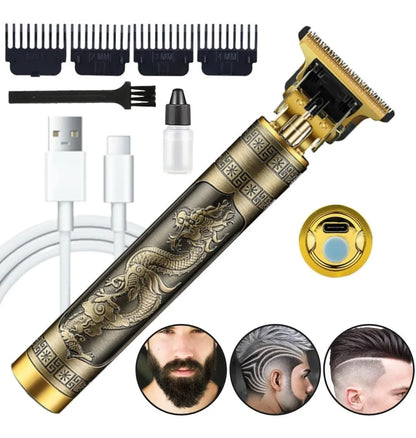 Máquina de Barba e Cabelo Profissional - Barber Ouro [Frete Grátis]