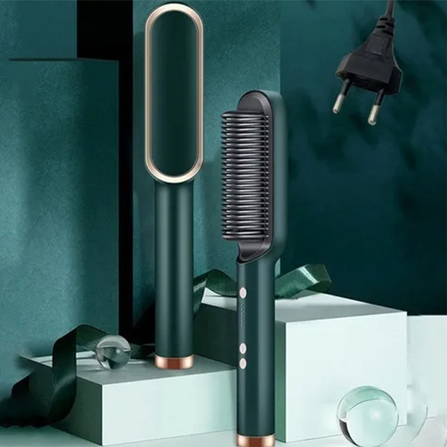 Escova Alisadora Profissional Alisa, Seca, Hidrata, Modela e Anti-Frizz - Bivolt Super Straight - Arte Morumbi